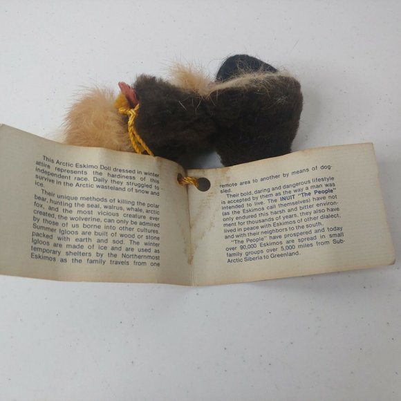 Inuit The People Girl Doll Toy 6" Traditional Native Fur Clothing USA Alaska - Picture 10 of 11